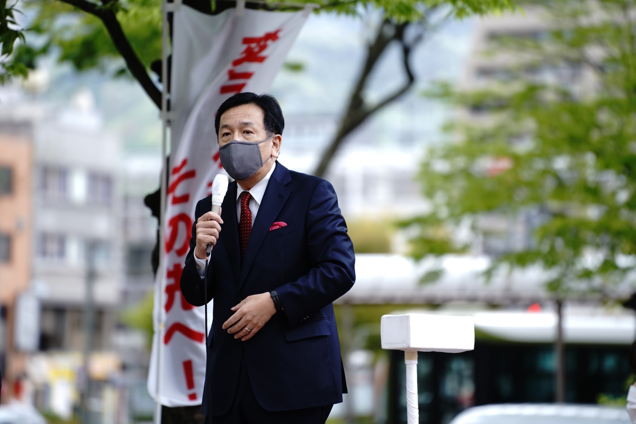 枝野幸男立憲民主党代表　2021年4月17日　広島県呉駅前街宣